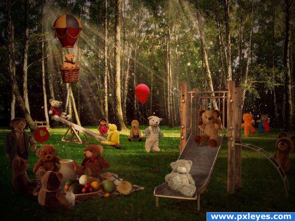 Teddy bear picnic photoshop picture